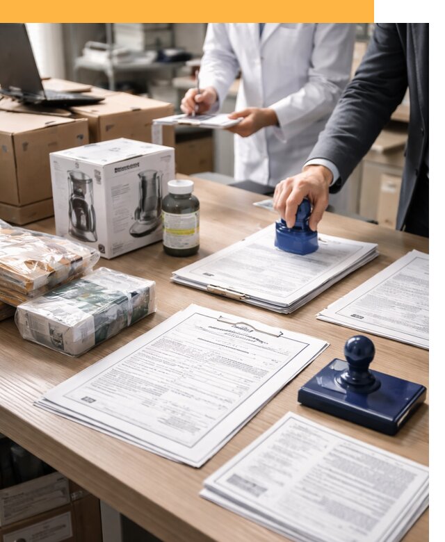 Сертификация импортных товаров от 12455 с таможенным сопровождением